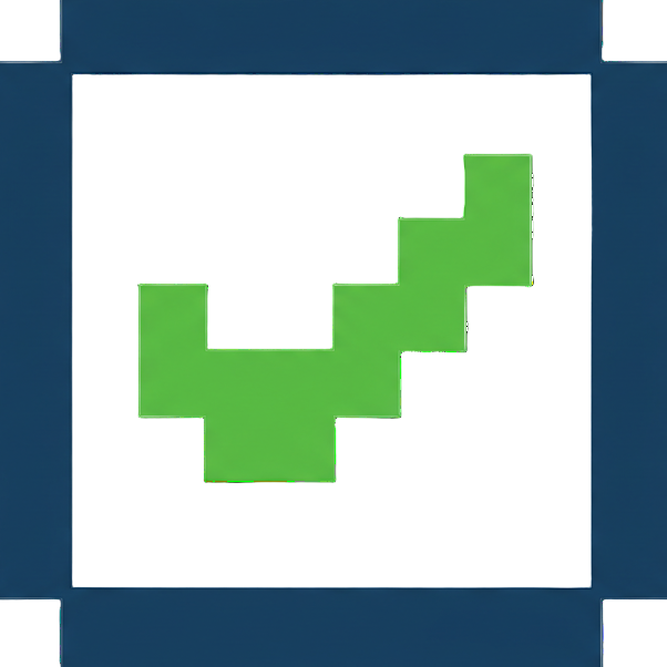 only retro pixel style check box logo with no bacground